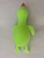 Cute green rubber duck stress relief squeeze toy for kids from a back view perspective - Standard Type / Green