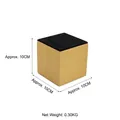 Black velvet and gold jewelry display cube with dimensions 10x10x10cm and 0.30kg weight - Square Pillar Display Stand (Black Velvet) 10*10*10CM