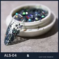 Holographic irregular laser star nail glitter fragments in ALS-04 iridescent style - Blue-Purple Laser Fragments (ALS-04)