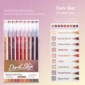 Penne da disegno Languo Dark Skin con 9 sfumature marrone caldo per lo scrapbooking - Set di 9 Tonalità della Pelle Scura