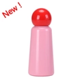 Gourde en acier inoxydable rose avec couvercle sphérique rouge unique pour enfants - Rouge & Rose