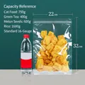 Frosted self-sealing food storage bag, 22x32cm size for 1600g rice and snack packaging - Transparent / 22x32cm