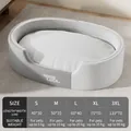 Size chart for the washable grey and white pet bed available from size S to 3XL - XL (75x50cm) / Thickened Blue-Grey with Mat