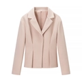 Dames blazer in abrikooskleur met klassieke reverskraag en een slanke pasvorm - S / Lichtroze Bovenkleding