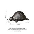 Vintage cast iron turtle storage box with rustic texture for entry keys and home decor - Cast Iron Turtle Key Box Ornament-8442