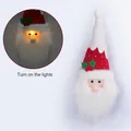 Ornamento LED Babbo Natale in peluche rosso e bianco con effetto luce calda - Babbo Natale / Con Luce LED