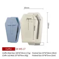 DIY silicone coffin mold with cross relief for Halloween candles and resin crafts - Coffin