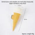 Magnetisches PU-Eiscreme-Waffel-Modell, 14 cm hohe realistische Kühlschrank-Dekoration - Eiscreme (Ohne Marmelade) / Weiß