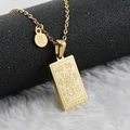 Collana Scorpione dorata con ciondolo rettangolare e charm simbolo dello zodiaco - Scorpione
