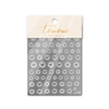 Hollow heart pattern nail art stickers with ultra-thin film in tomoni retail packaging - Hollow Heart (to2019) / White