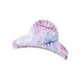 Elegante pinza per capelli a conchiglia con motivo marmorizzato rosa-viola - Confezione sfusa / 10.5cm / Viola