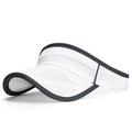 Visiera parasole bianca in rete traspirante con bordo nero per sport all'aria aperta - Regolabile / Bianco