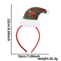 Christmas elf hat headband with red green stripes and white trim, size 22cm by 18cm - Striped Curved Elf Hat