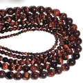 Polished natural red tiger eye round beads in various sizes for DIY jewelry making - Red Tiger Eye / 4mm Approx 93pcs