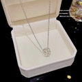 Elegant silver heart necklace with pearls and pavé diamonds in a premium gift box - X601 Silver Ring Pearl