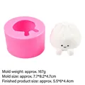 Stampo in silicone rosa per candele 3D a forma di panino e design pupazzo di neve - 2#B1070 Panino-Rosa