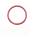 Elegante bracciale intrecciato rosso con finitura glitter dorata e design circolare - Bracciale rigido liscio rosso (30020)