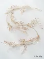 1.2m golden glitter garland with translucent leaves for Christmas and wedding decor - Garland 23019