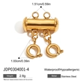 Chiusura per collana in acciaio inossidabile dorato JDP0304001-4 impermeabile e ipoallergenico - Chiusura per Gioielli in Acciaio Inossidabile Oro (JDP0304001-4)