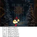 Red and gold Christmas static window decals with Merry Christmas ornaments - Small (40x85cm) / Style A (Static Cling)