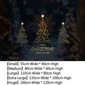 Golden Christmas tree static cling window stickers available in five different sizes - Small [55*40CM]