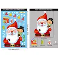 Christmas window stickers set with Santa Claus, reindeer, and snowflakes for party decor - Santa Claus