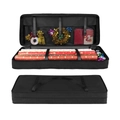 Zwarte 600D Oxford opbergtas voor kerstpapier met multifunctionele binnencompartimenten - 82x34x13cm / Zwart