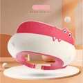 Pink crocodile baby shower cap with adjustable strap and waterproof ear protection - Crocodile - Kenting Red
