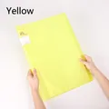 Yellow A4 file folder with 20 transparent pockets, semi-transparent plastic binder cover - A4/20 Pages / Transparent Yellow