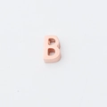 Gepolijste roségouden roestvrijstalen letter B kraal met 1.8mm gat voor sieraden maken - Letter B (XKZ007-Roségoud B)
