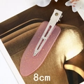 Haarklammer aus rosa transparentem Harz mit goldenem Glitzer und Metallclip 8cm - 23# Haarspange Ohne Knicke / 8cm / Glitzer Rosa