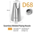 304 stainless steel piping nozzle D68 with 6-teeth seamless weld for cake decorating - D68 (Lotus Shape)