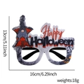 Halloween Filz-Brillengestell mit Happy Halloween Schriftzug und detaillierten Maßangaben - Zwerg Buchstaben