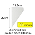 Mini disposable pastry bag 13.5x20cm, 100 pack of thickened food-grade cream piping bags - Bag / Mini Small / Clear