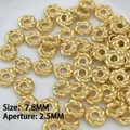 7.8mm gold twisted spacer bead with 2.5mm aperture for DIY jewelry making - 10 (7.8mm Spiral Bead)