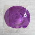 Purple PVC spiral hanging ceiling decoration in transparent packaging on wood background - Single Spiral / Deep purple