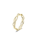 Elegante anello in argento s925 con struttura a trama irregolare e placcatura oro 18K - Taglia US 5 / Oro