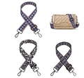 Ethnic geometric pattern wide crossbody bag strap with adjustable gunmetal buckle - Ethnic Print Style 2 (Pack of 3)