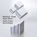 White paper protective sleeves for jewelry boxes in various sizes, frame not included - Soft Paper Sleeve / 7x7x2cm / White