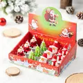 Christmas candle set featuring Santa, snowman, and tree figurines for festive table decor - Mixed Shapes C Style (3-A12)
