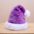 Plush Christmas hat in vibrant purple with soft white faux fur trim and pom pom - Haipai Long Plush Adult / Light Purple