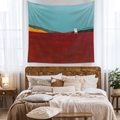 Bedroom wall with bohemian tapestry showing a rider on a white horse in desert - Design CX0327-35