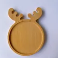 Deer head shaped bamboo succulent pot tray with 8.1cm inner diameter for DIY projects - The Inner Diameter Of The Deer Is 8.1 Cm.