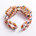 Anello in corda di cotone multicolore con doppi nodi per cani grandi da masticare - Grande 55-60cm (560g) / Multicolore