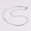 Collana a catena piatta da 3mm in acciaio inossidabile argento con design a forma di C - 3mm*50cm / Argento