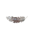 Vintage silver metal feather hair clip with detailed texture and elegant curved design - Silver Feather Style