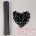 Set of 100 black plastic balloon sticks and cup holders arranged in a heart shape - 32CM Black Stick and Cup Set