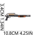 Macro view of shotgun embroidered patch with precise 10.8cm by 3.4cm size dimensions - Shotgun Style (No. 19)