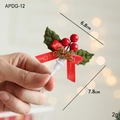 Christmas cake topper with red berries and green leaves for festive holiday decoration - Red Berry A Style