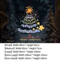 Golden Christmas tree window decals in various sizes for festive shop glass decoration - Small Size【40*50CM】